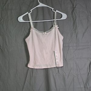 Wicked Katie K Blush Camisole with Lace Trim